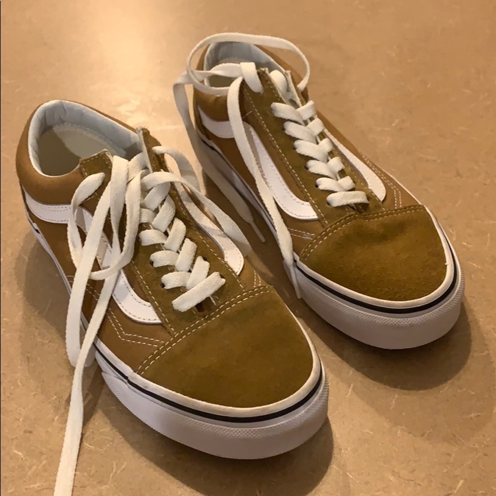 Brand New Never Worn Mustard Vans - 6.5